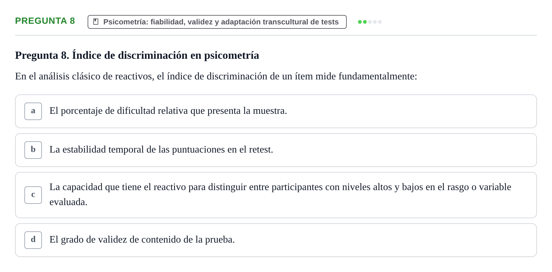 Enunciado: Pregunta 8