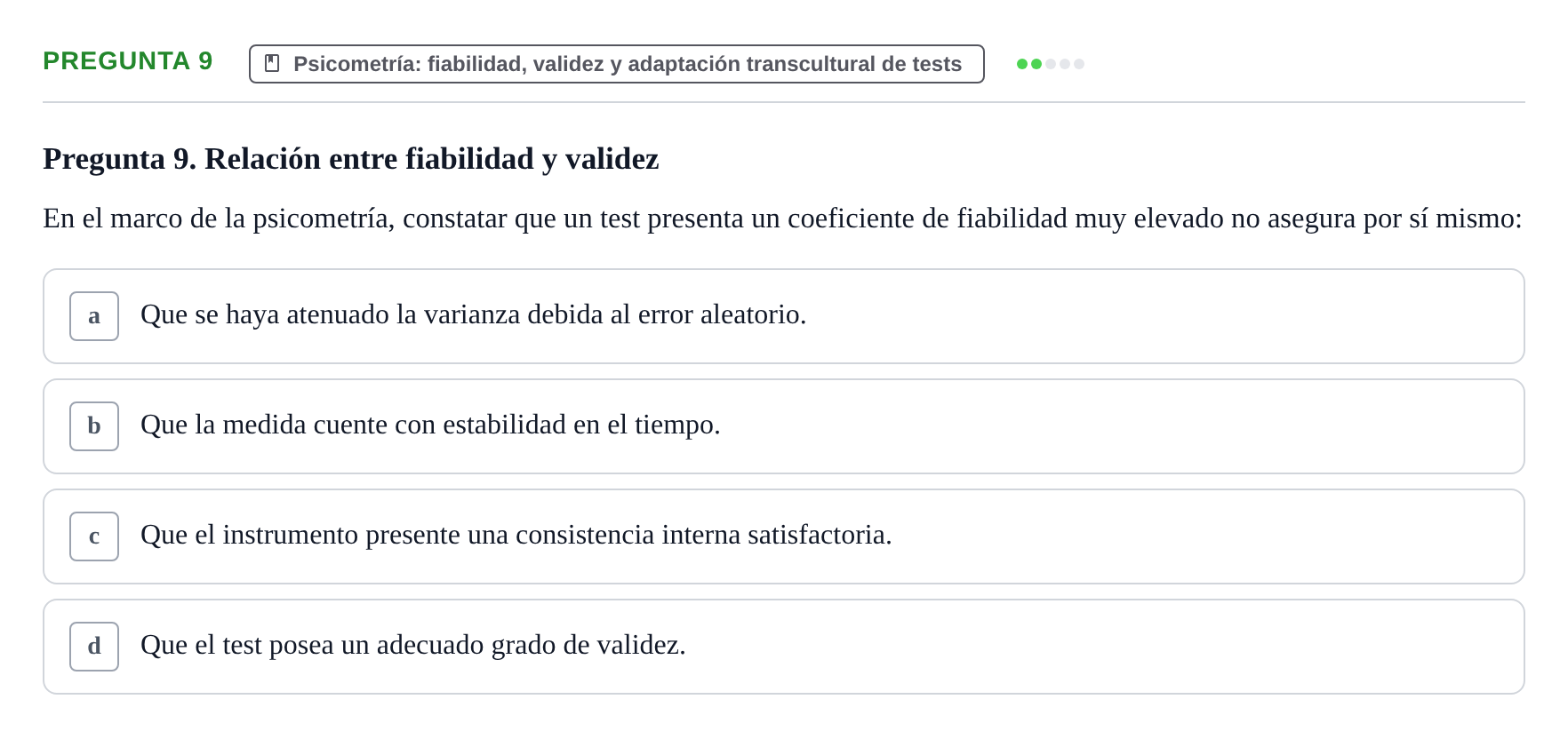Enunciado: Pregunta 9