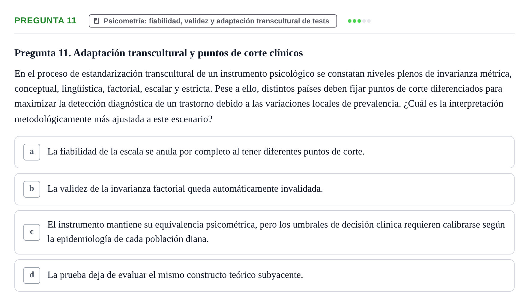 Enunciado: Pregunta 11