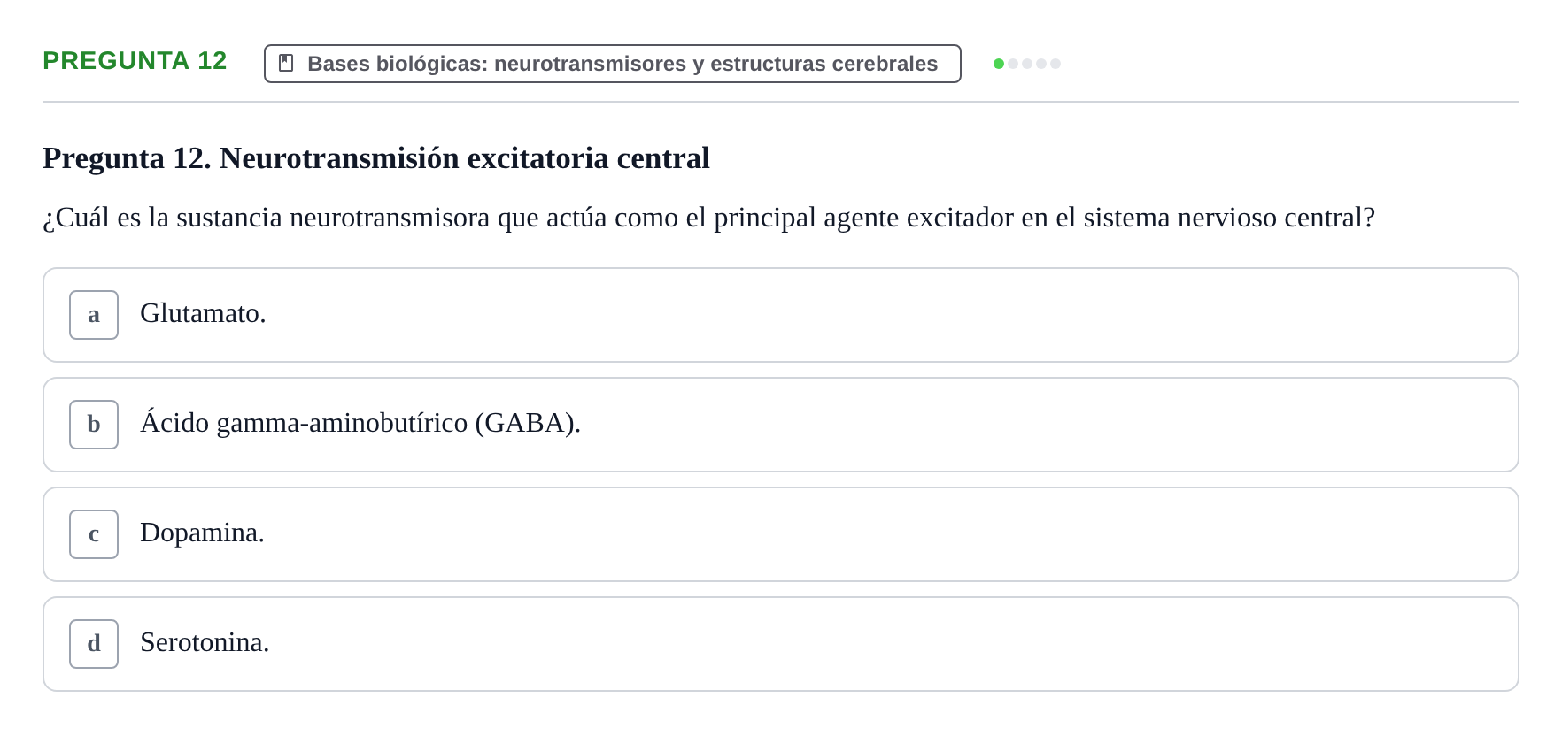 Enunciado: Pregunta 12