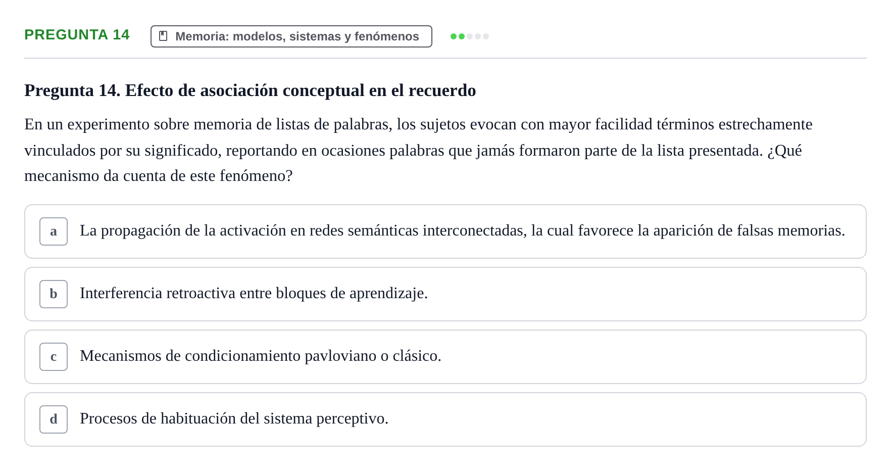 Enunciado: Pregunta 14
