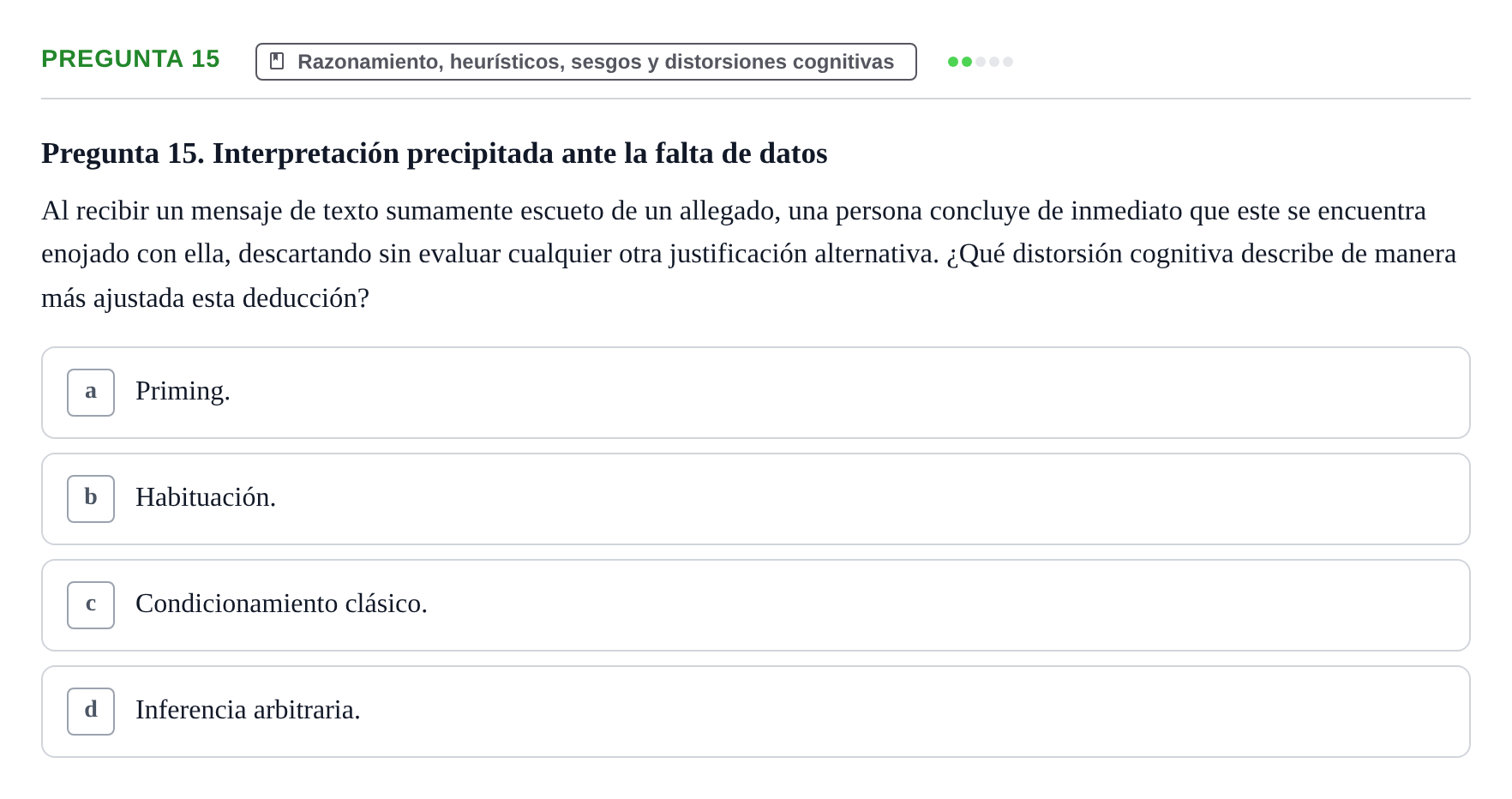 Enunciado: Pregunta 15