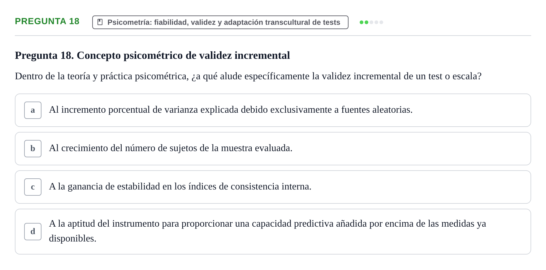 Enunciado: Pregunta 18
