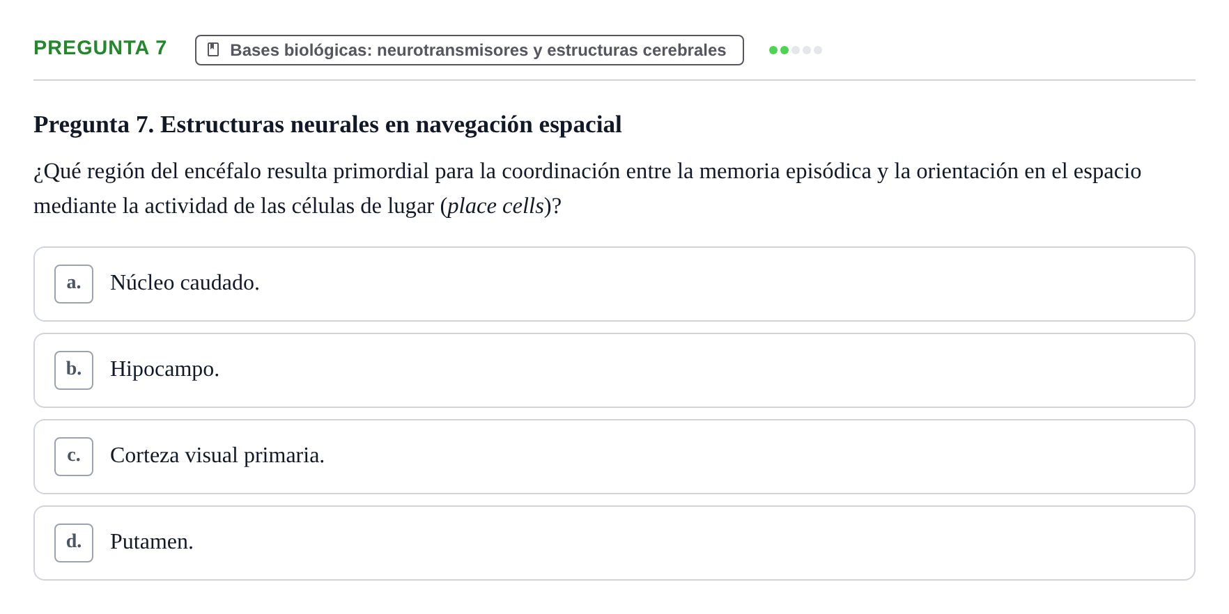 Enunciado: Pregunta 7