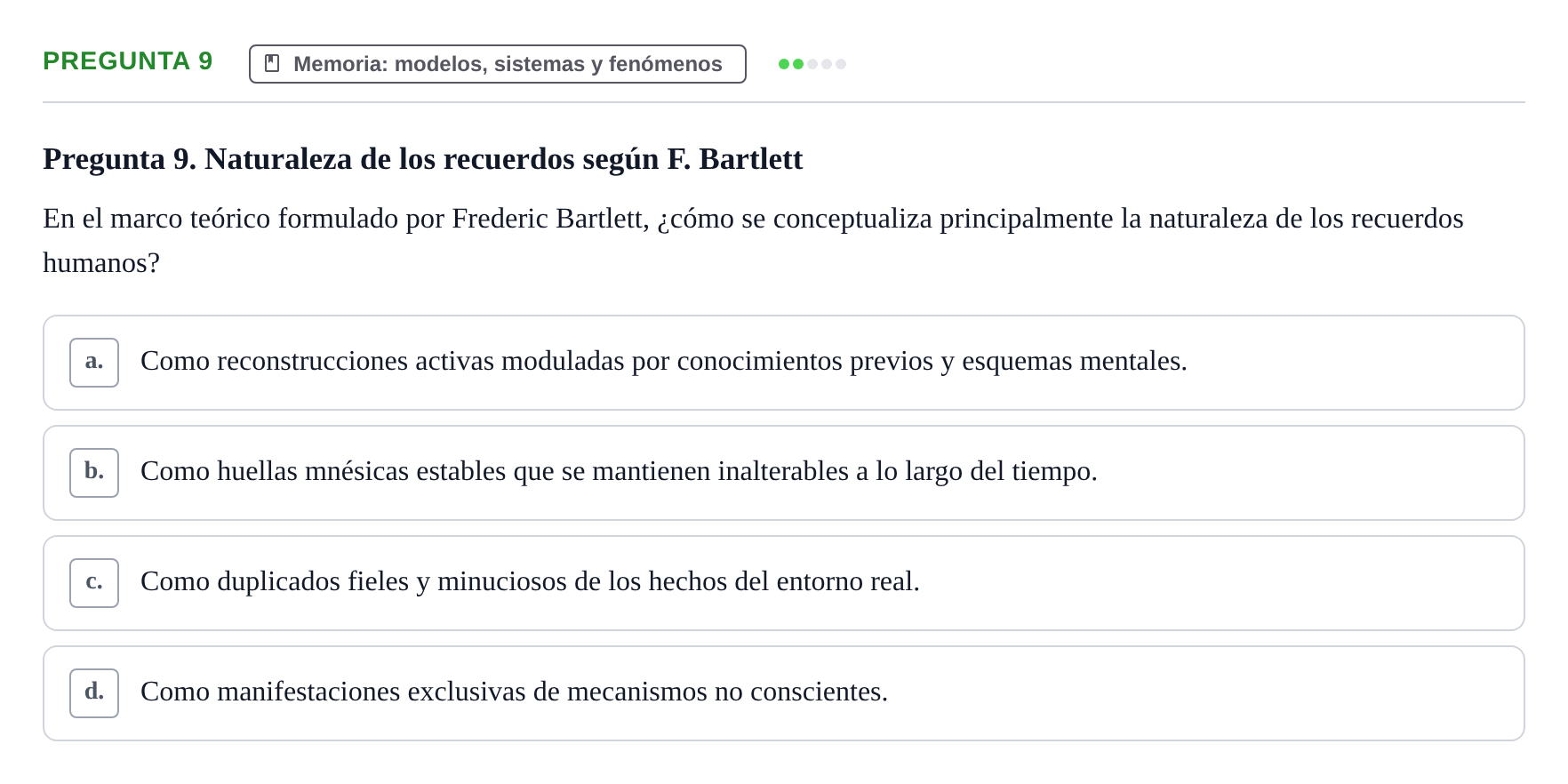 Enunciado: Pregunta 9