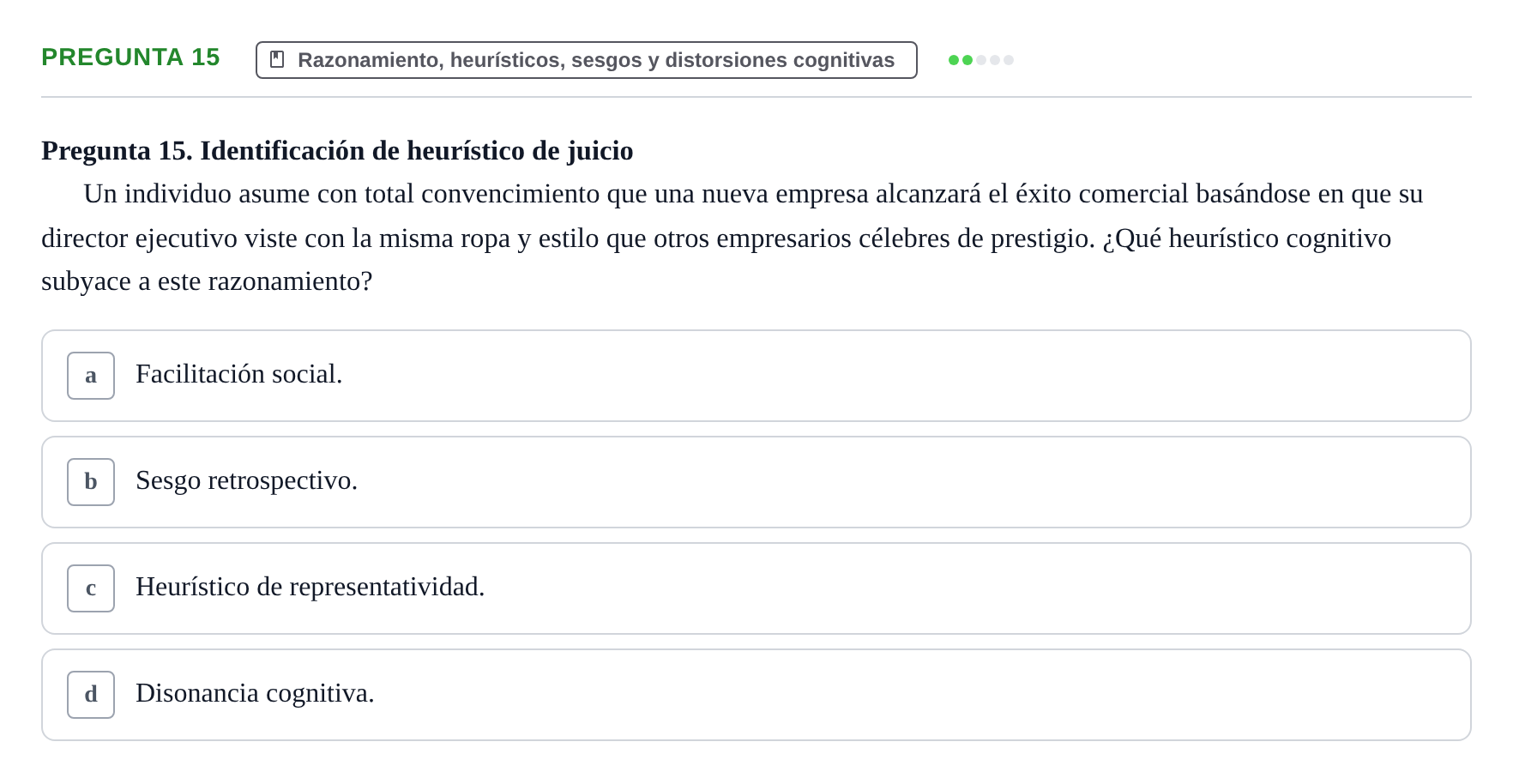 Enunciado: Pregunta 15