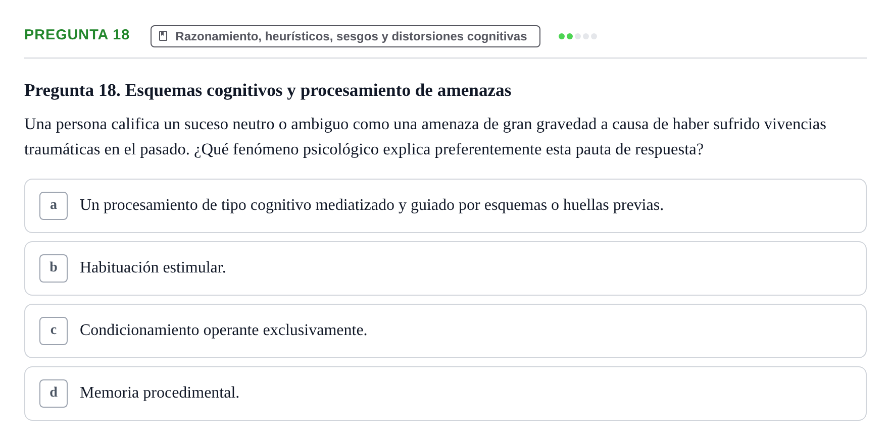 Enunciado: Pregunta 18