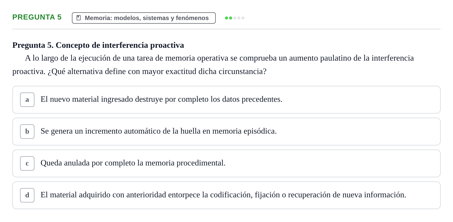 Enunciado: Pregunta 5