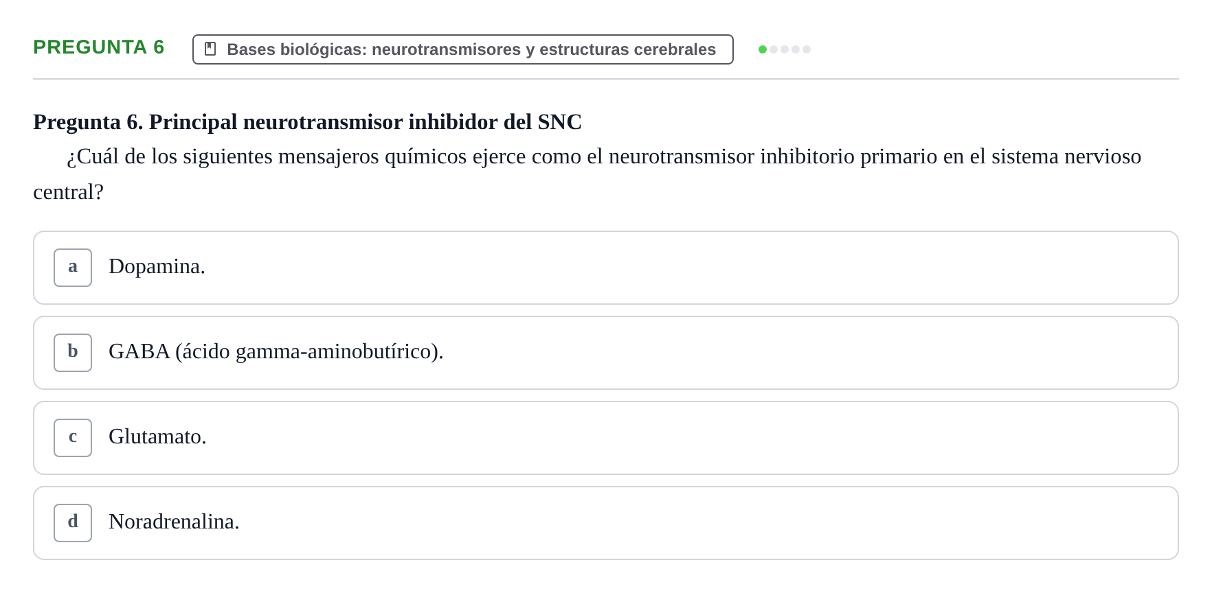 Enunciado: Pregunta 6