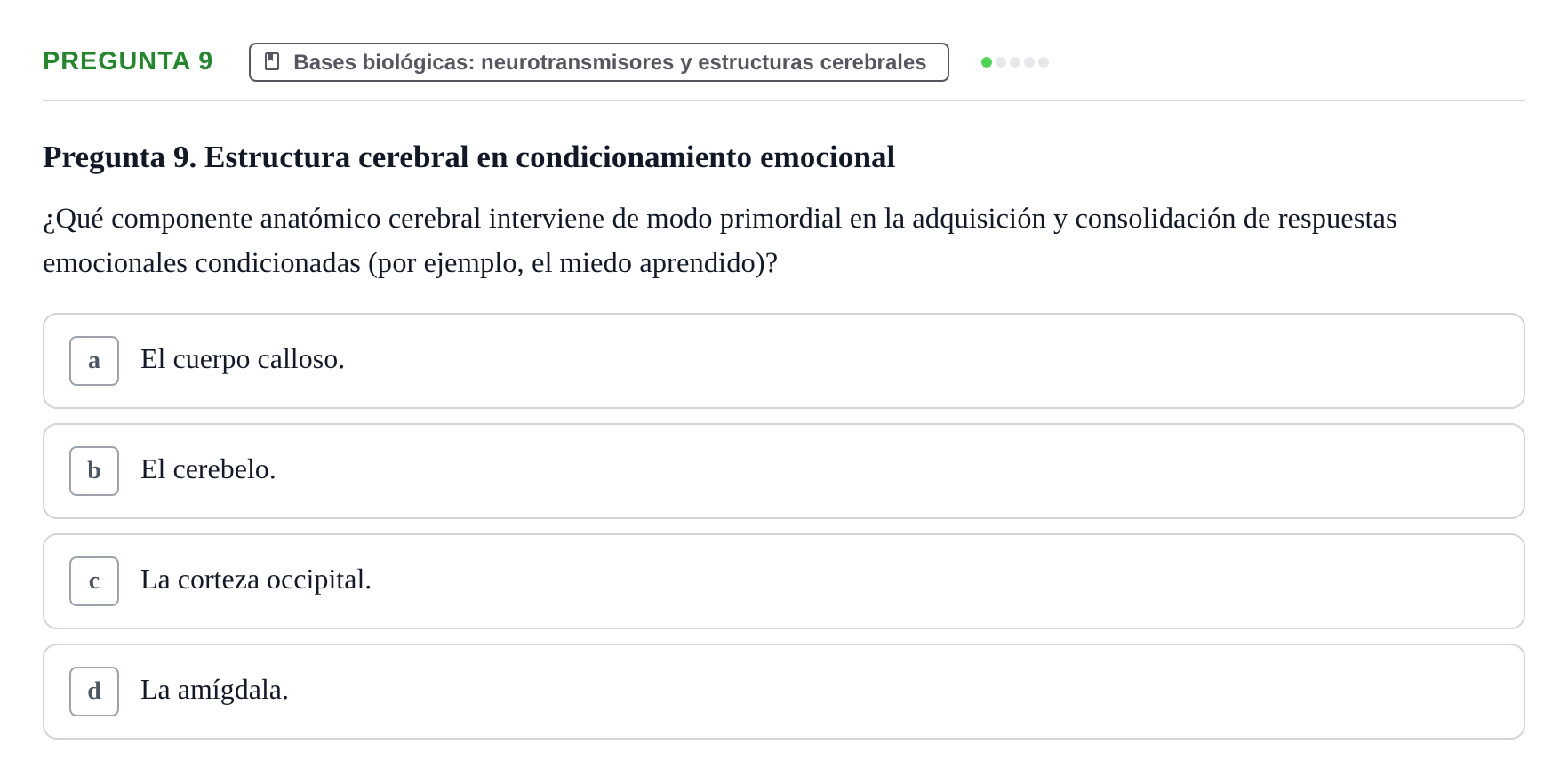 Enunciado: Pregunta 9