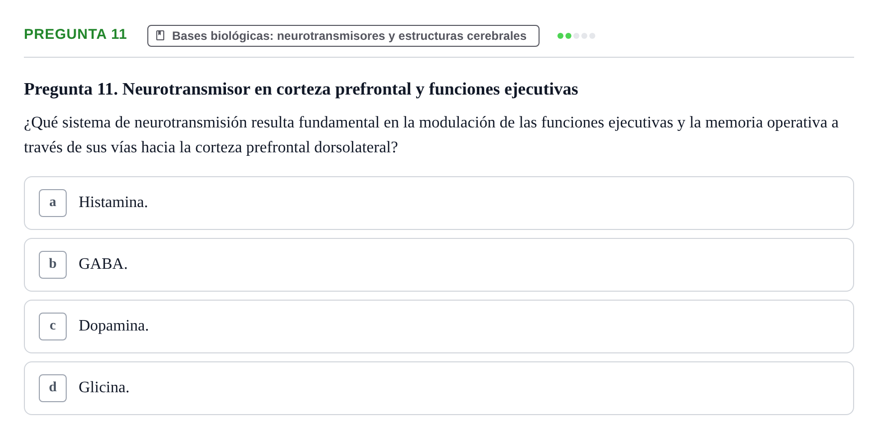 Enunciado: Pregunta 11