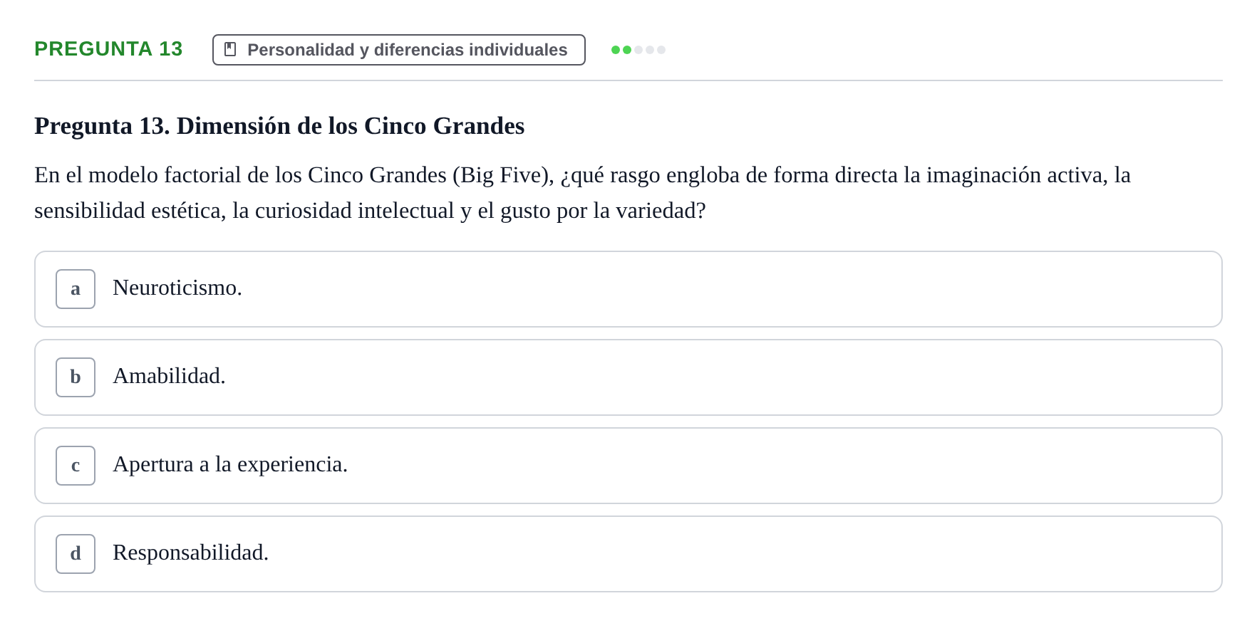 Enunciado: Pregunta 13