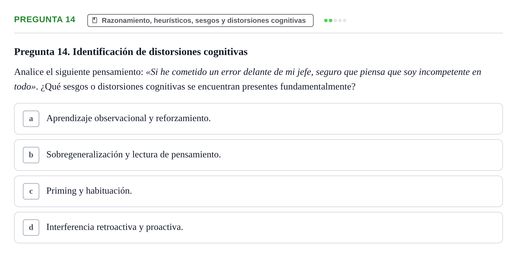 Enunciado: Pregunta 14
