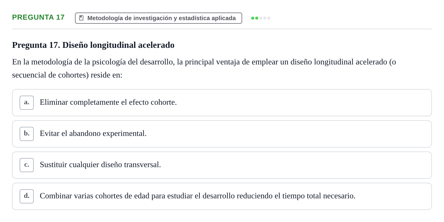 Enunciado: Pregunta 17