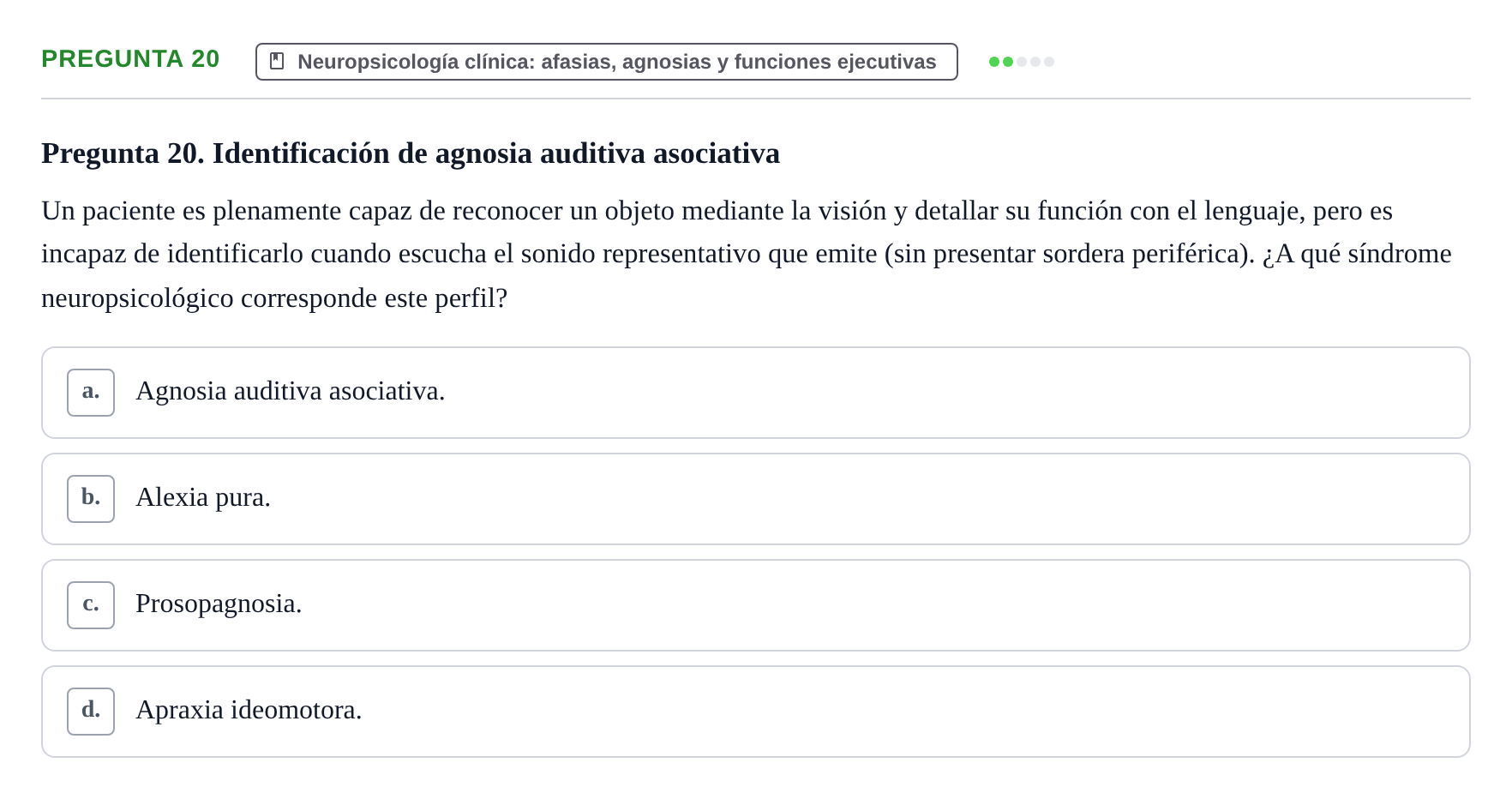 Enunciado: Pregunta 20