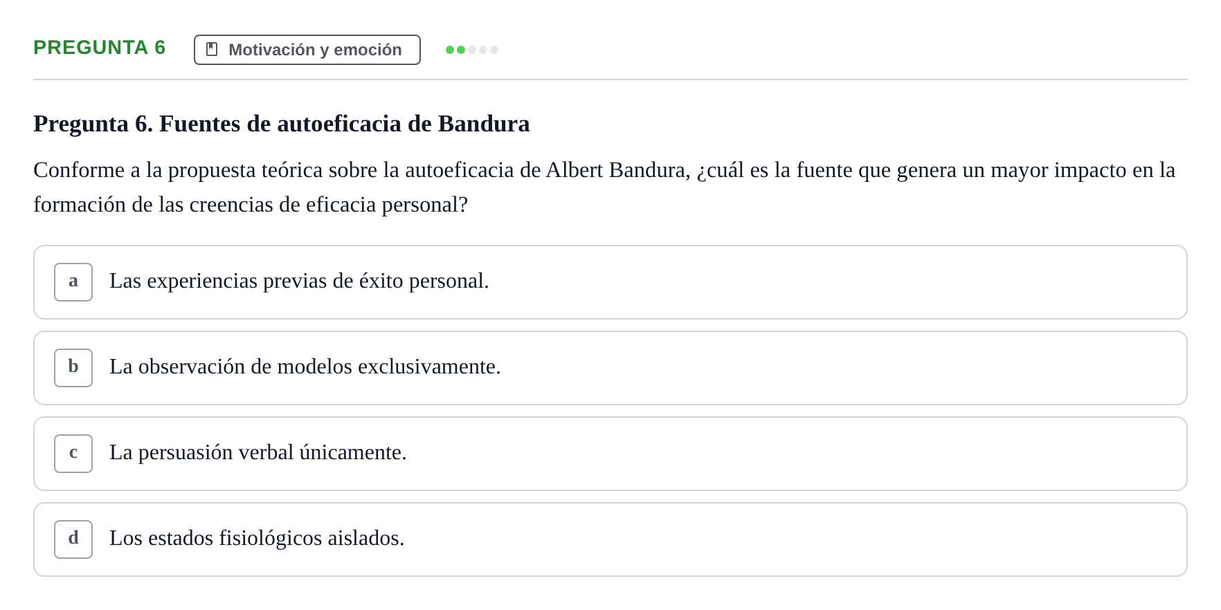 Enunciado: Pregunta 6