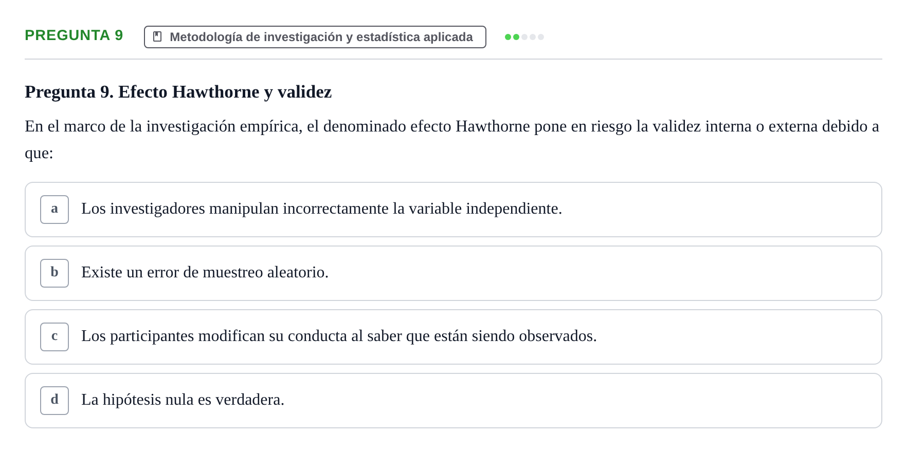 Enunciado: Pregunta 9