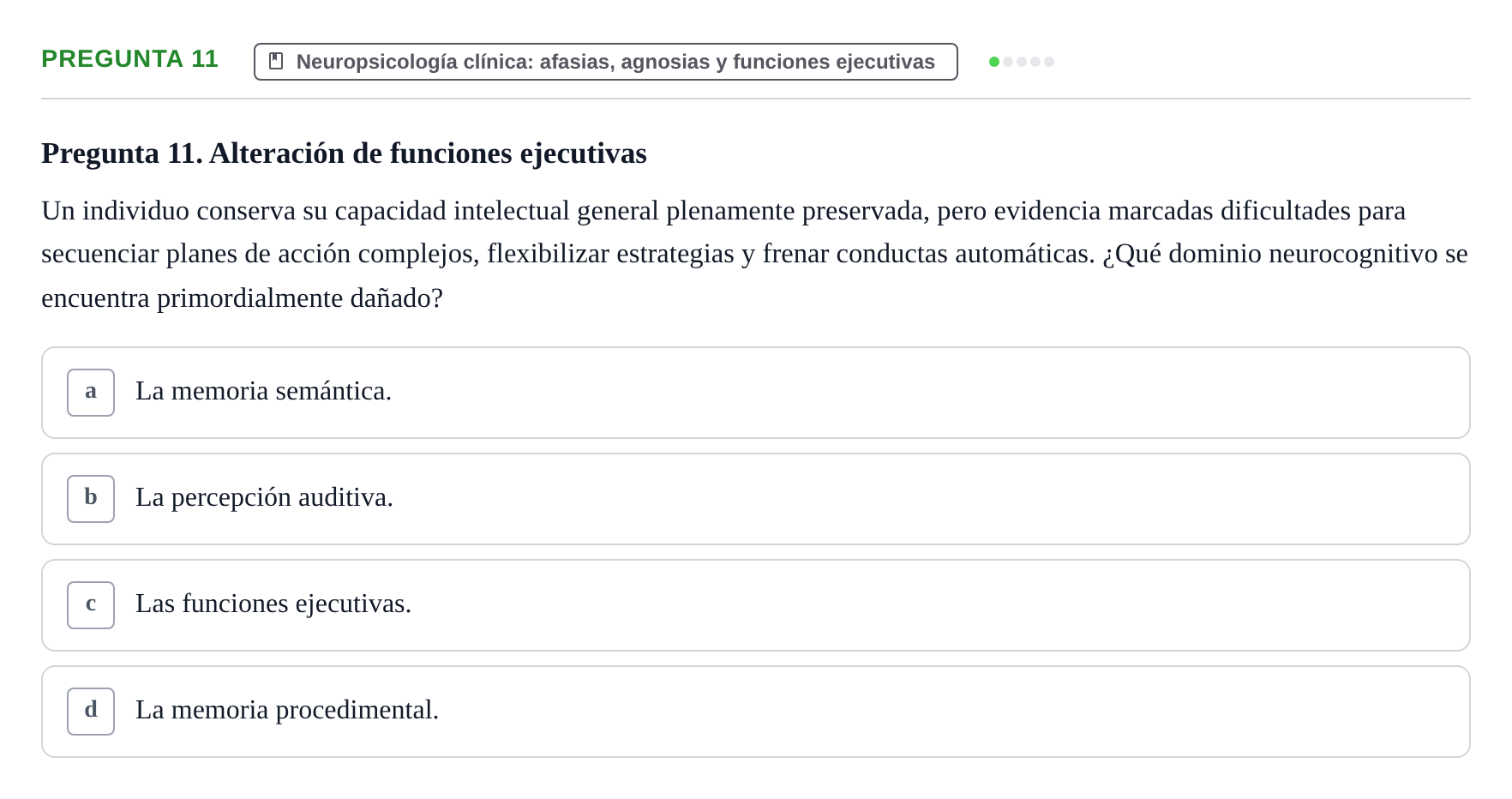 Enunciado: Pregunta 11