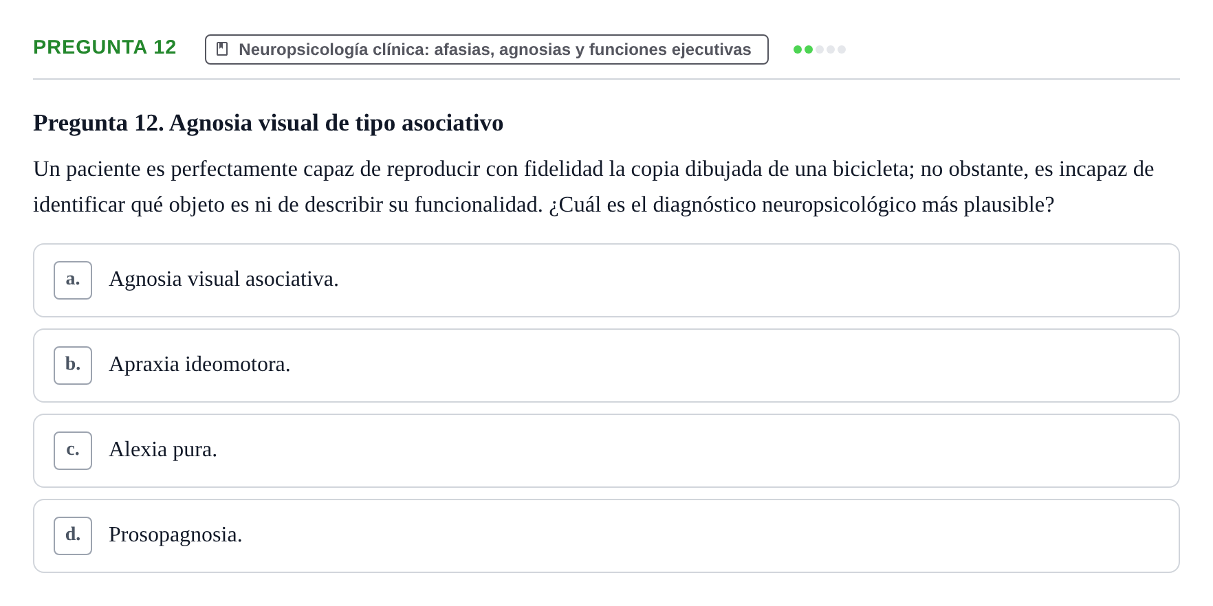 Enunciado: Pregunta 12