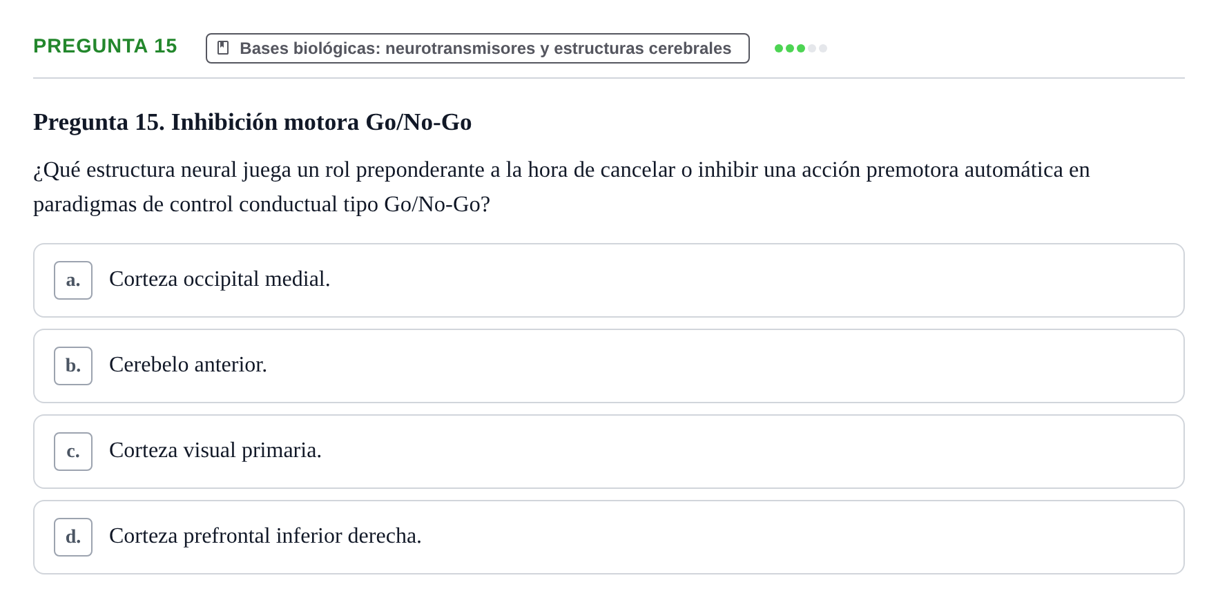Enunciado: Pregunta 15