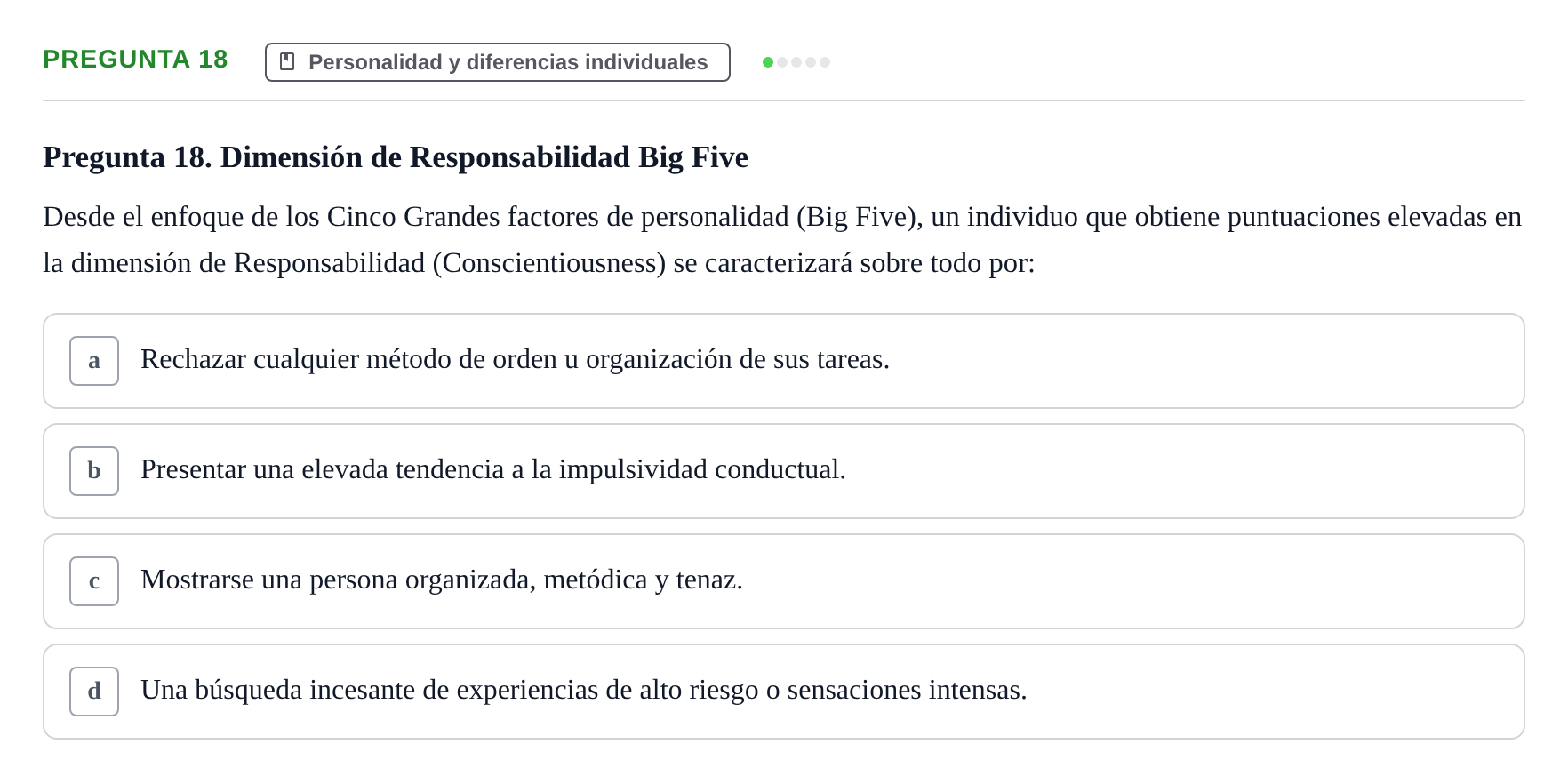 Enunciado: Pregunta 18