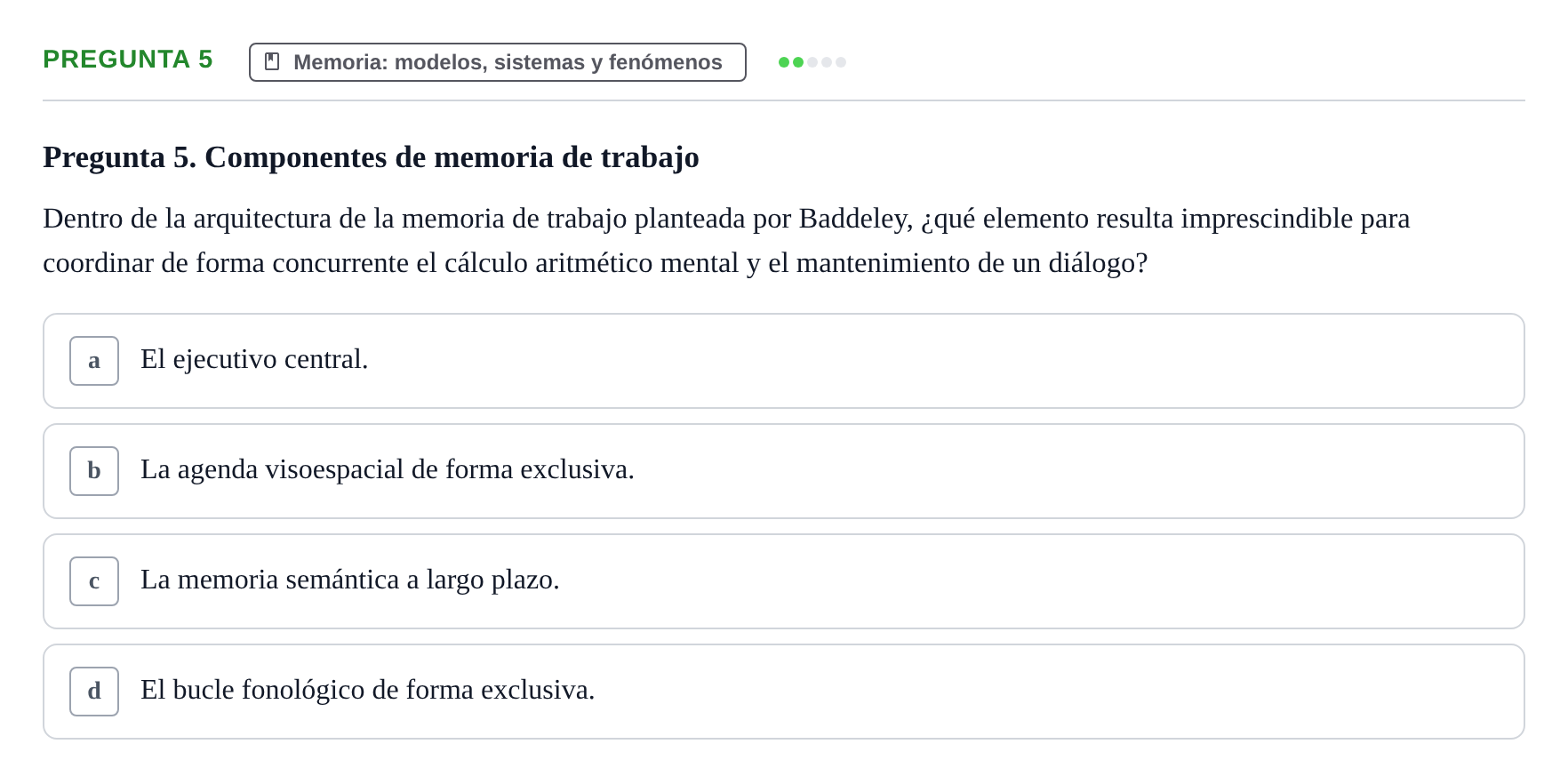 Enunciado: Pregunta 5
