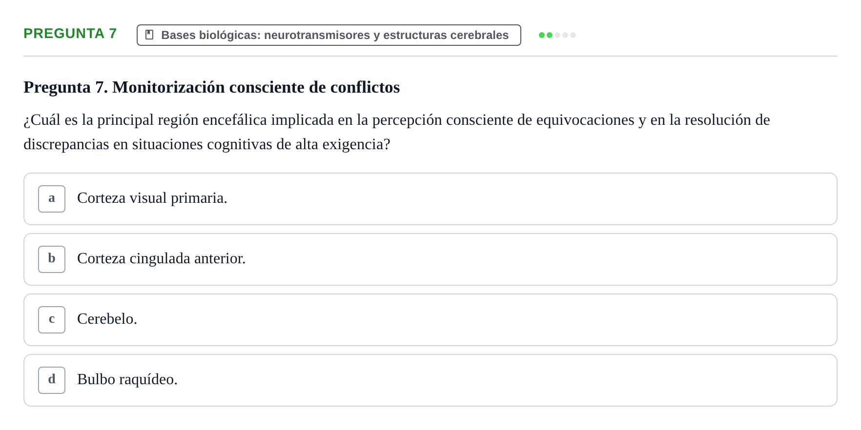 Enunciado: Pregunta 7