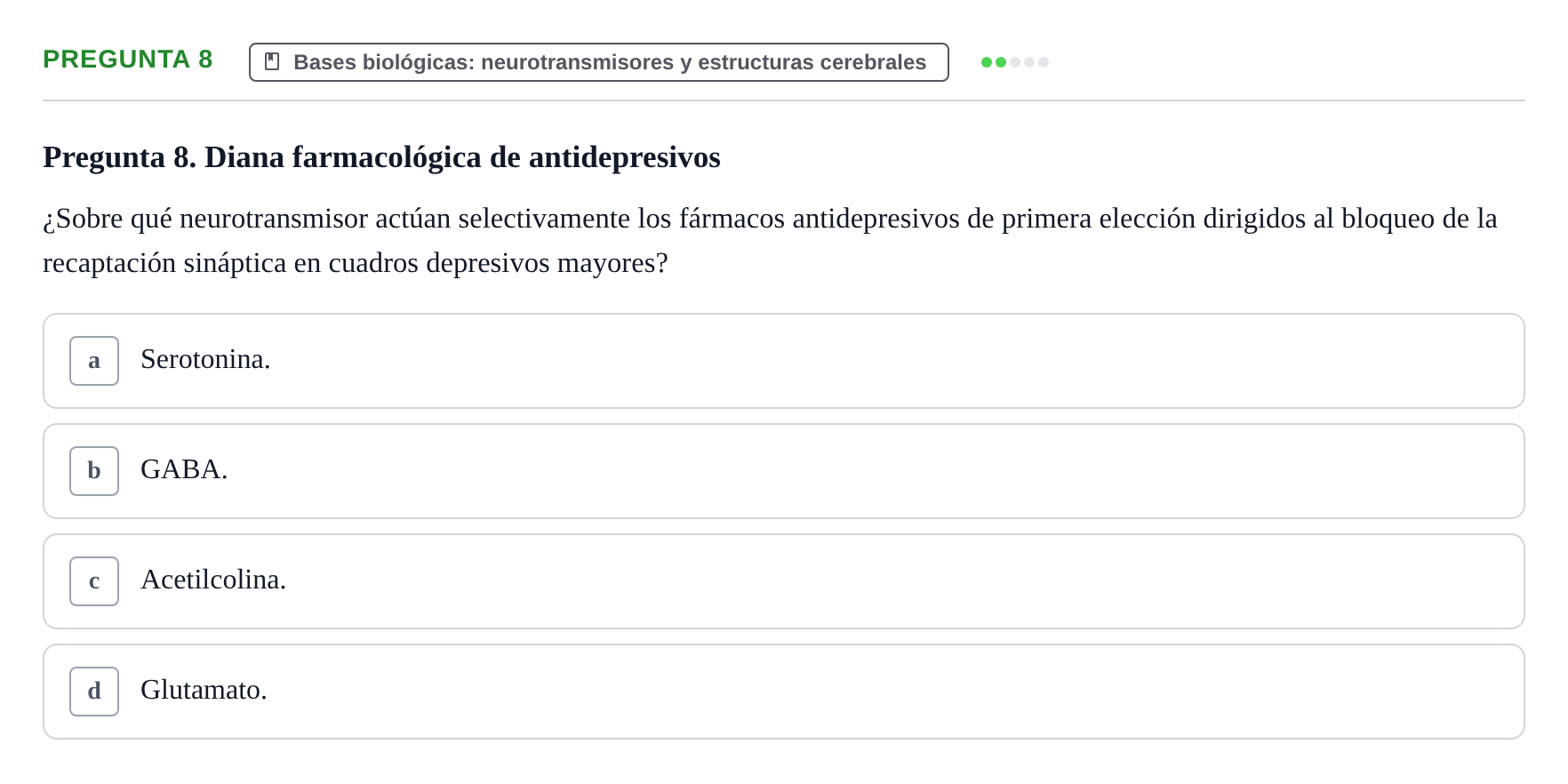 Enunciado: Pregunta 8