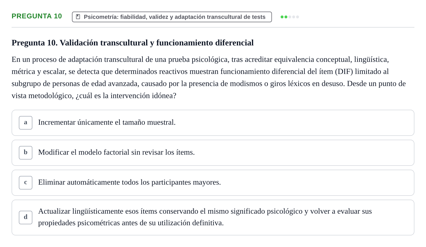 Enunciado: Pregunta 10