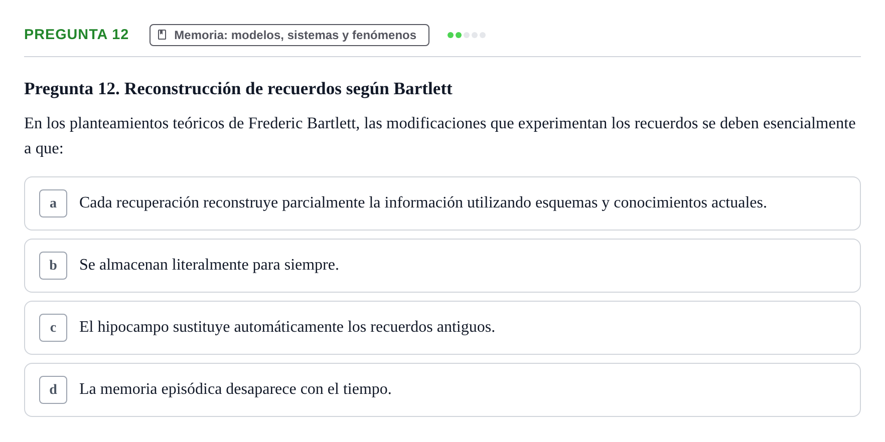Enunciado: Pregunta 12