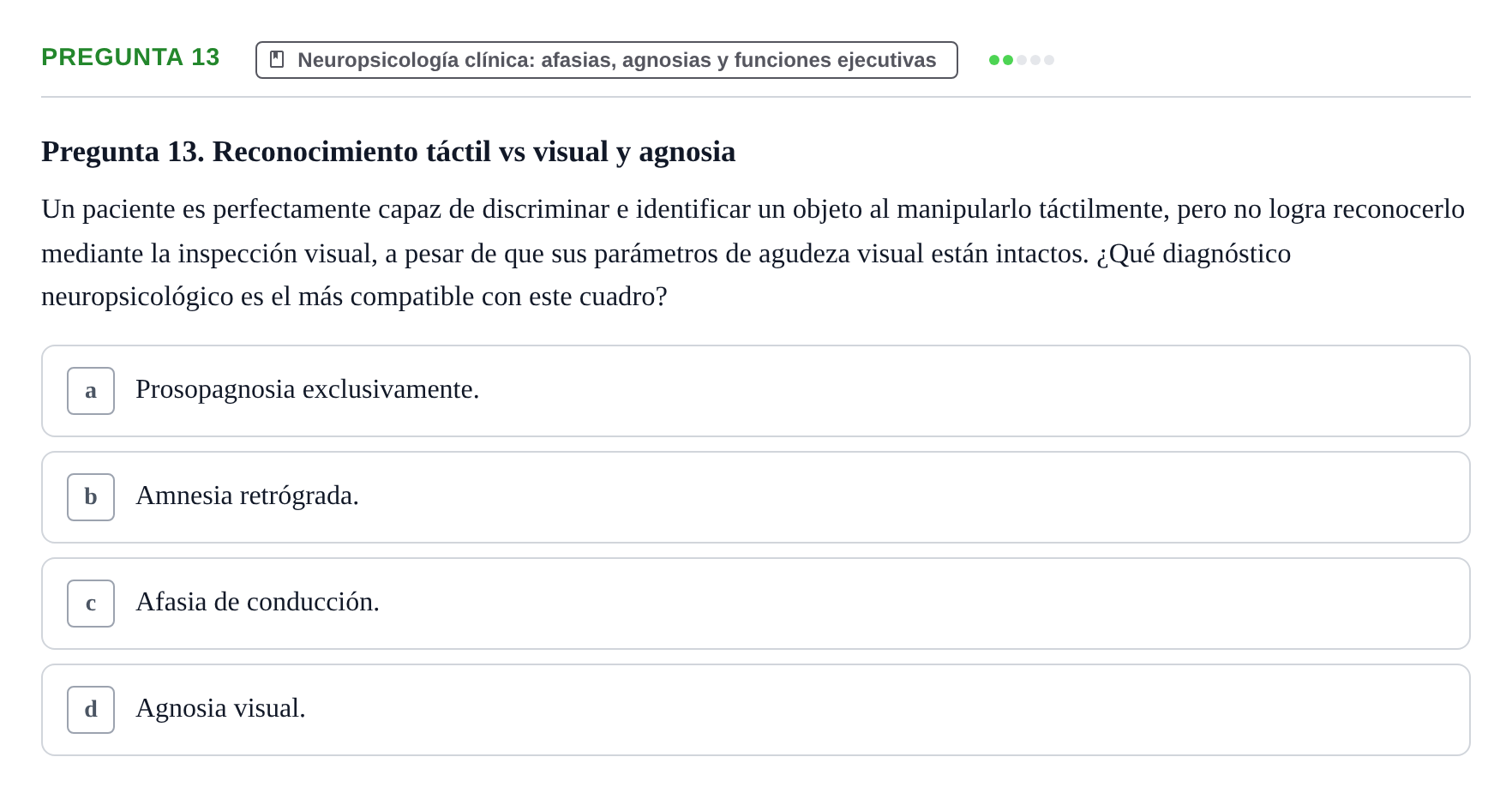 Enunciado: Pregunta 13