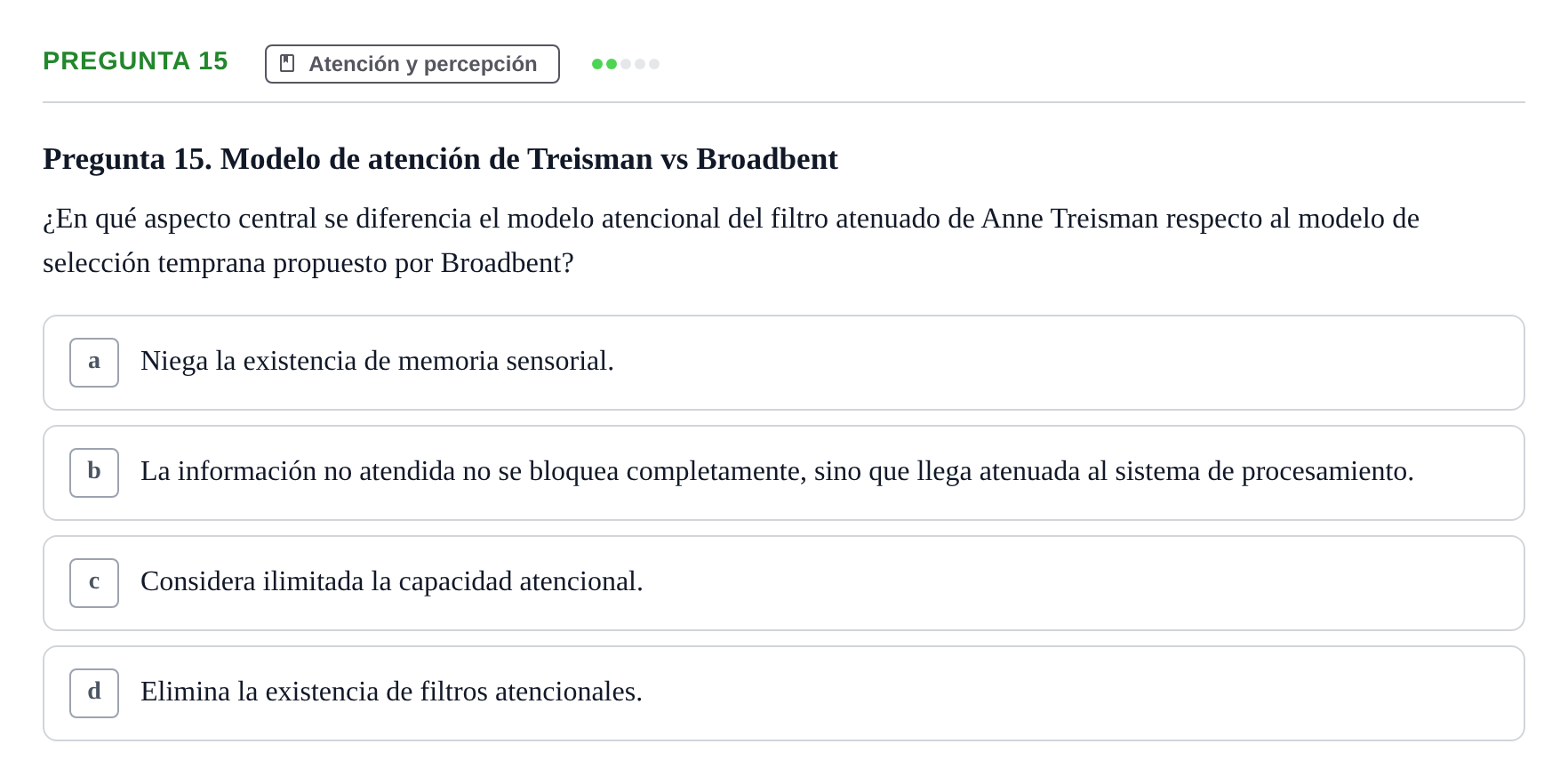 Enunciado: Pregunta 15