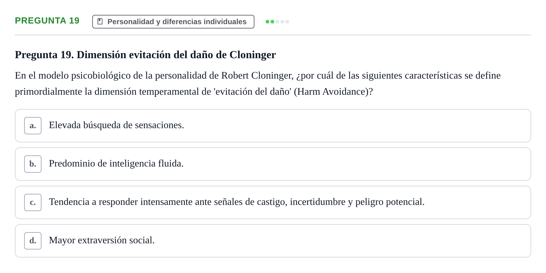 Enunciado: Pregunta 19