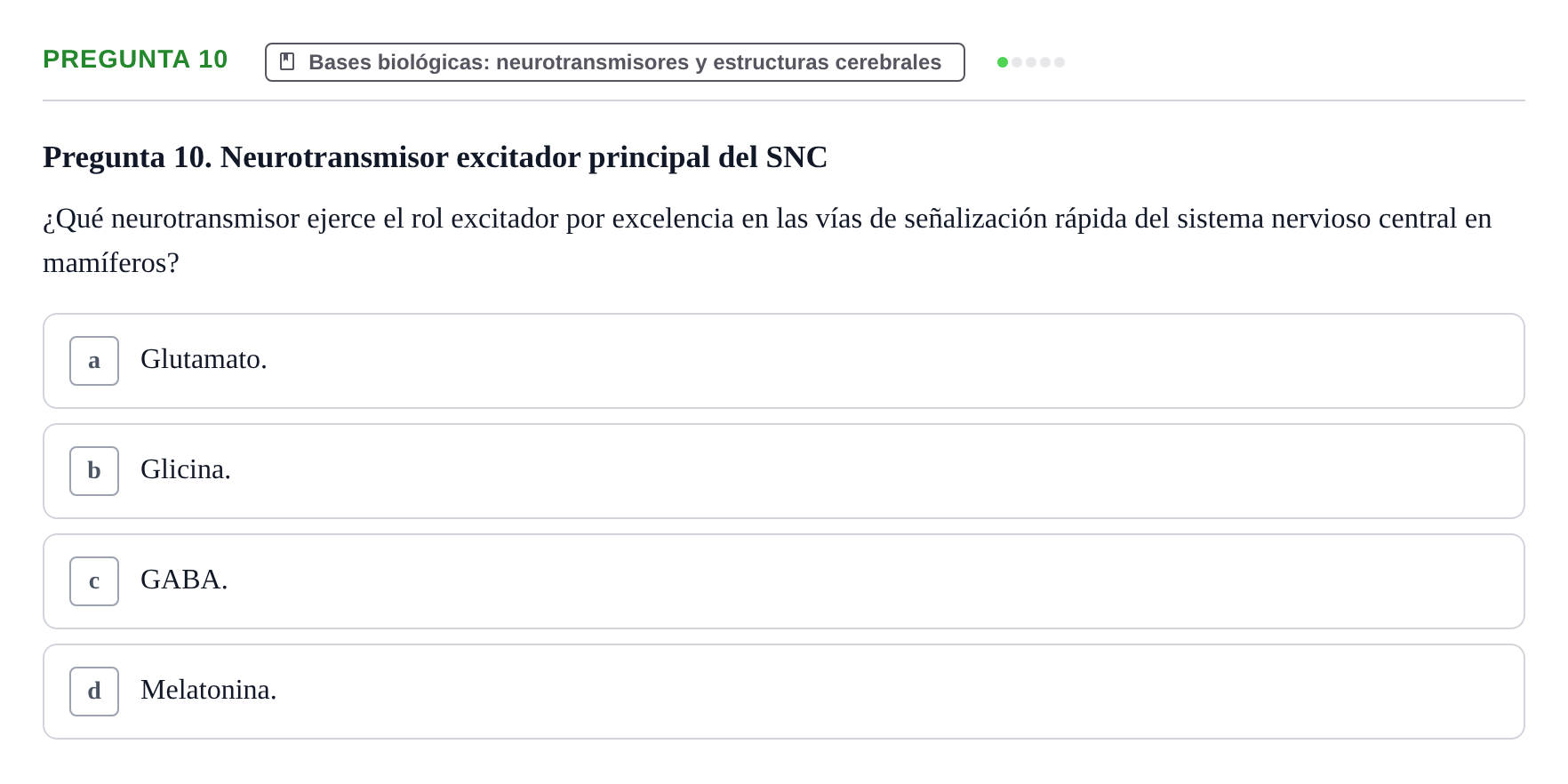 Enunciado: Pregunta 10