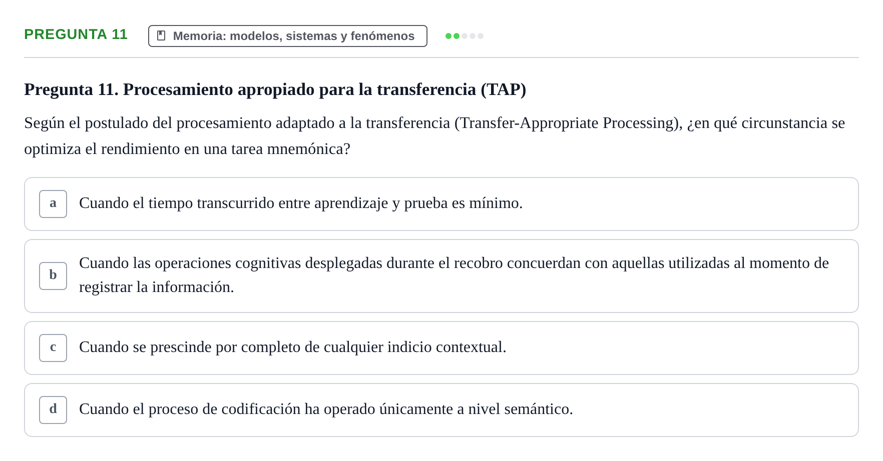 Enunciado: Pregunta 11
