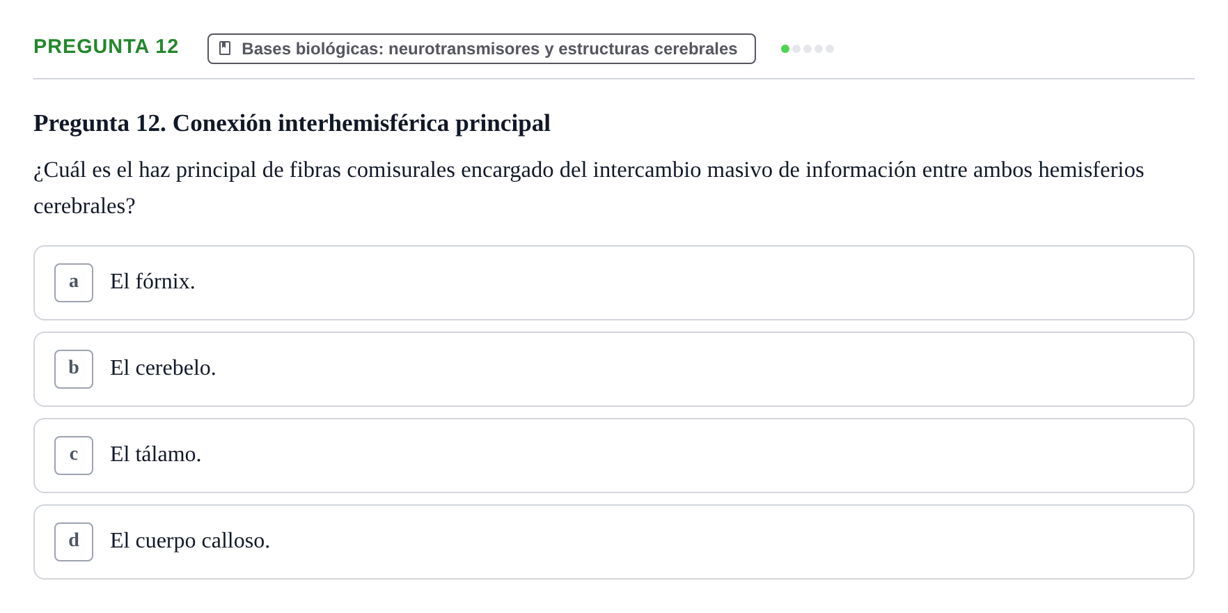 Enunciado: Pregunta 12