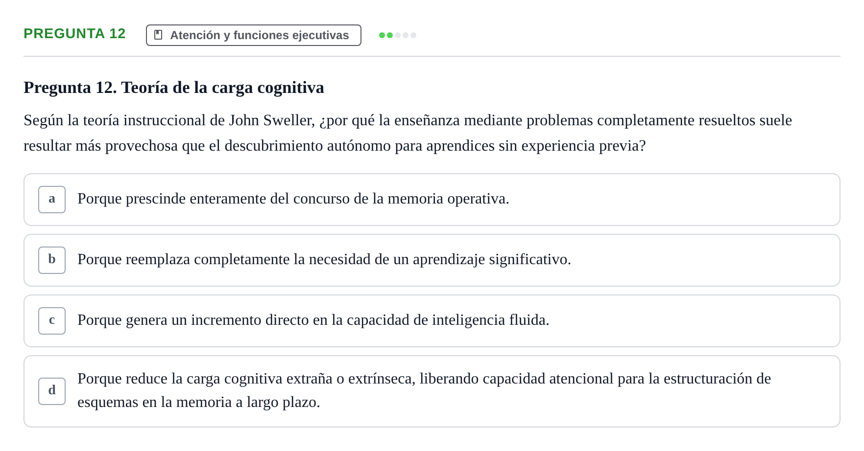 Enunciado: Pregunta 12