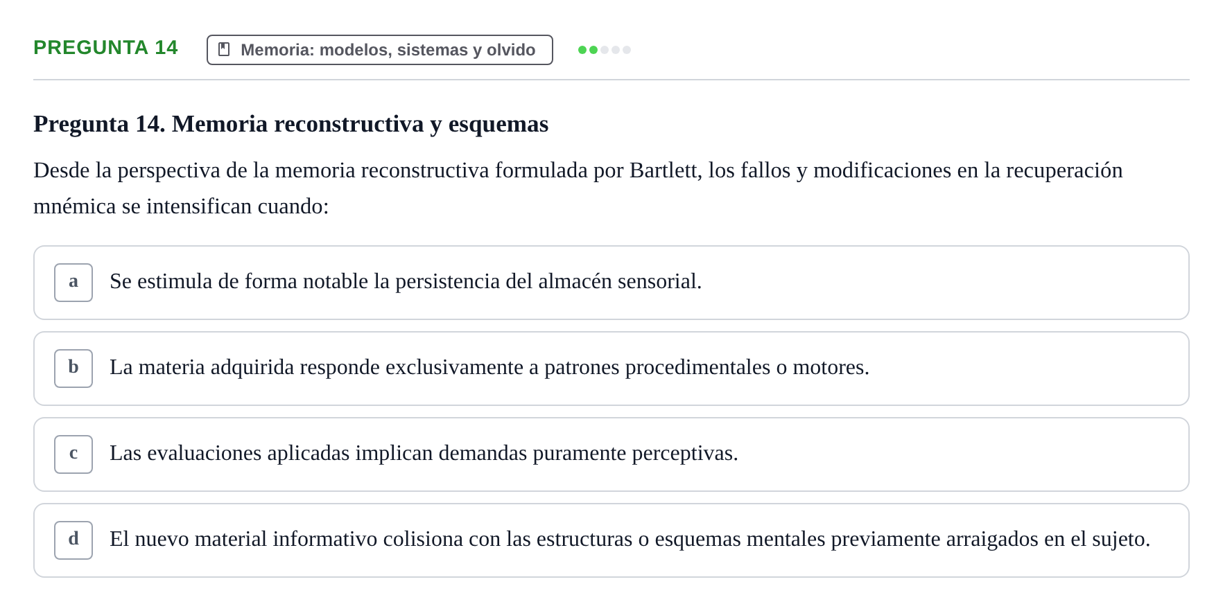 Enunciado: Pregunta 14