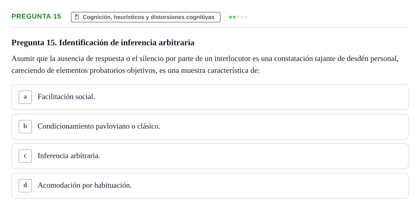 Enunciado: Pregunta 15