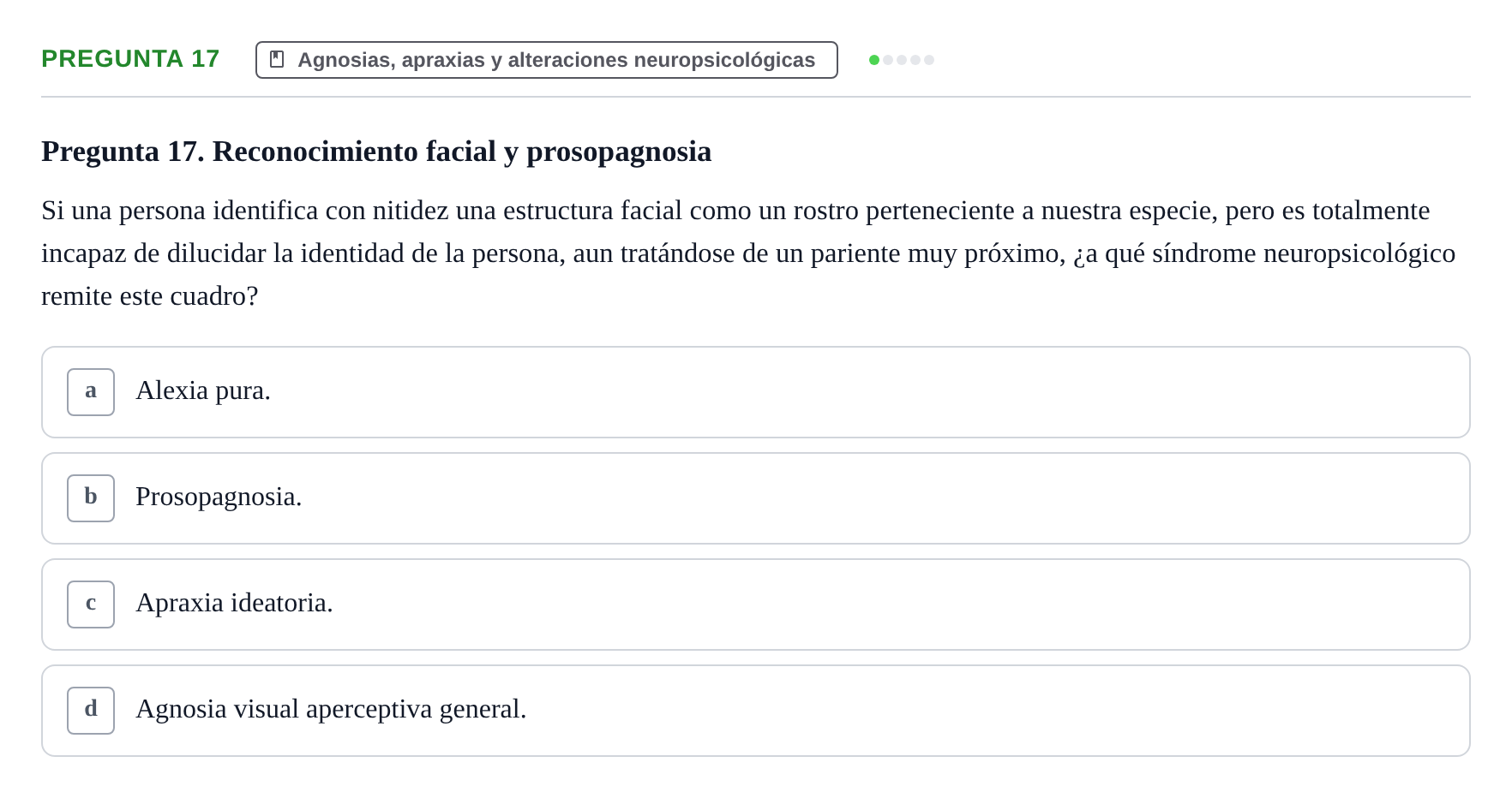Enunciado: Pregunta 17