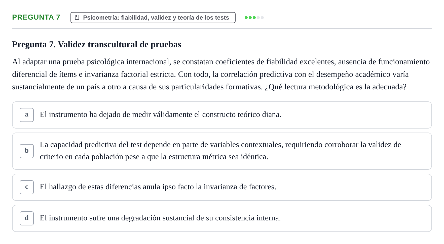 Enunciado: Pregunta 7