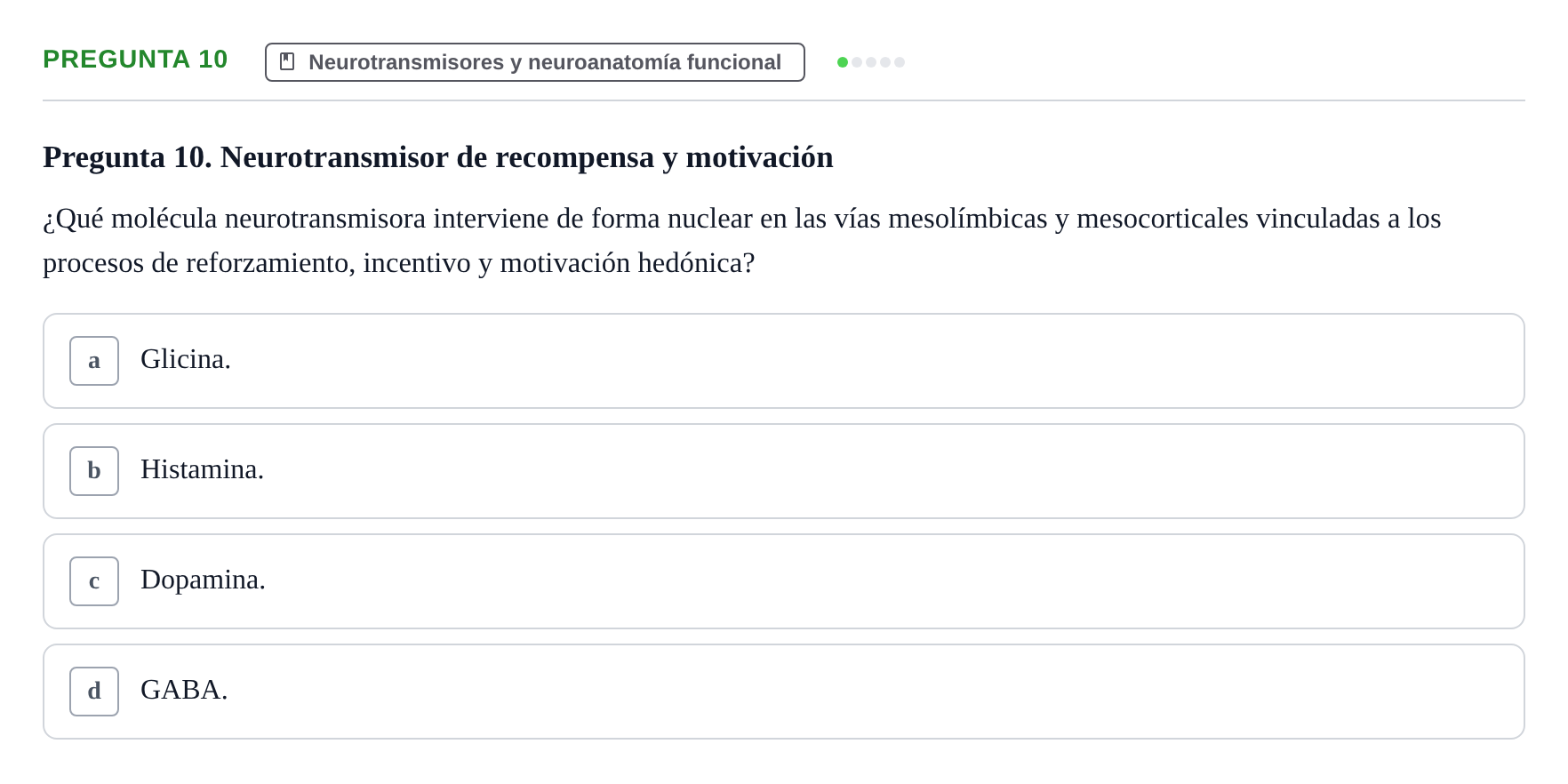 Enunciado: Pregunta 10