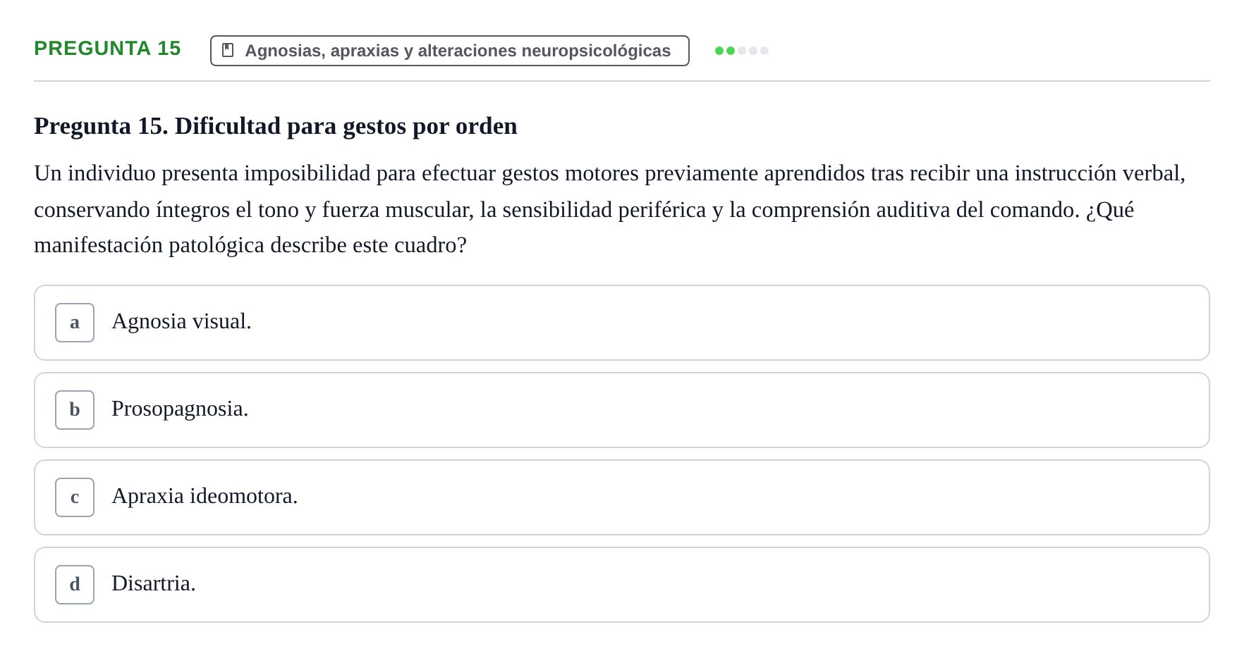 Enunciado: Pregunta 15