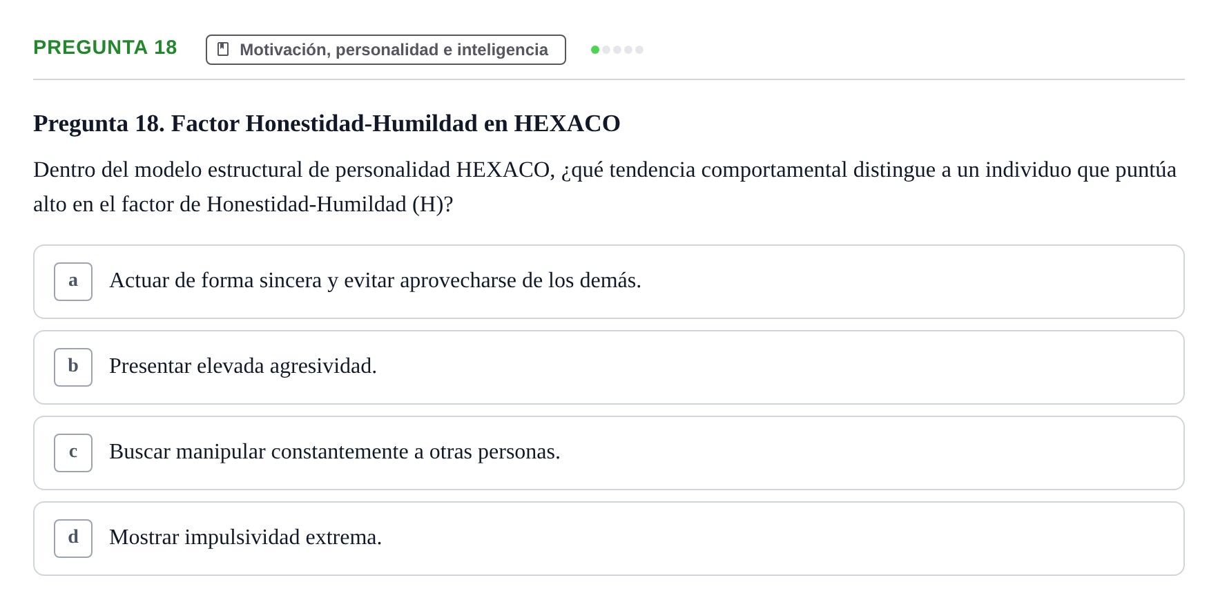 Enunciado: Pregunta 18