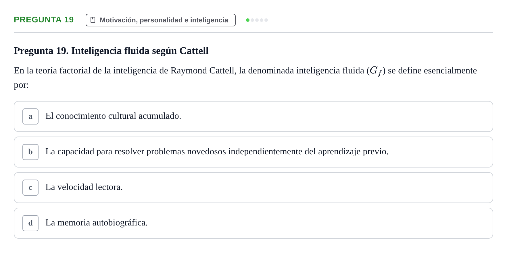 Enunciado: Pregunta 19