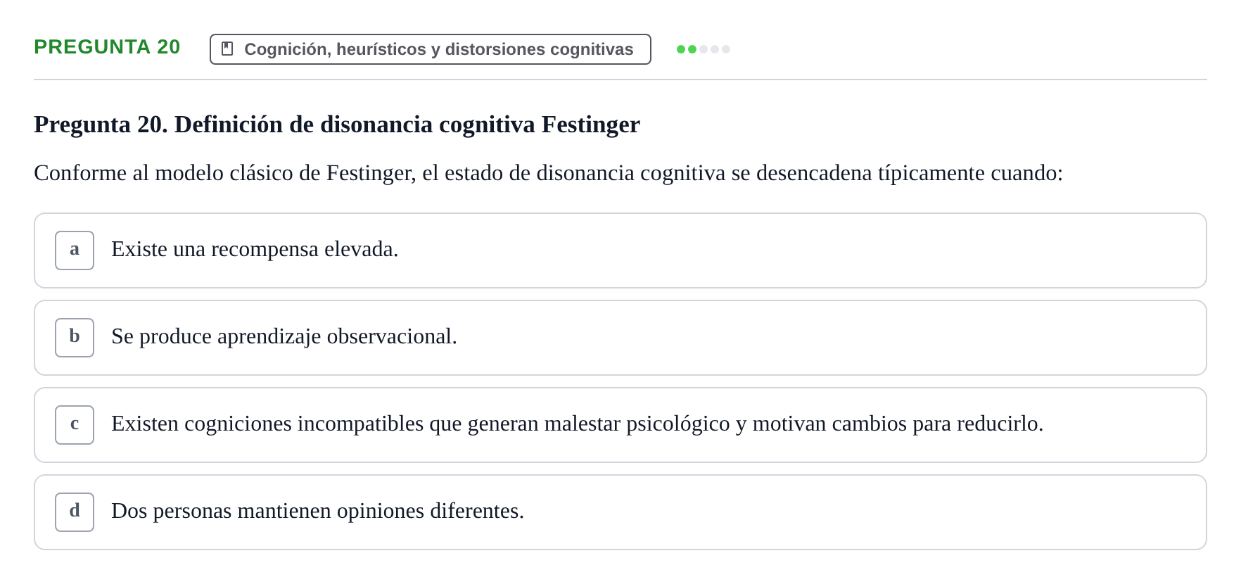 Enunciado: Pregunta 20