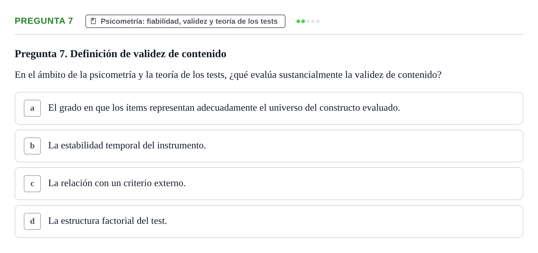 Enunciado: Pregunta 7