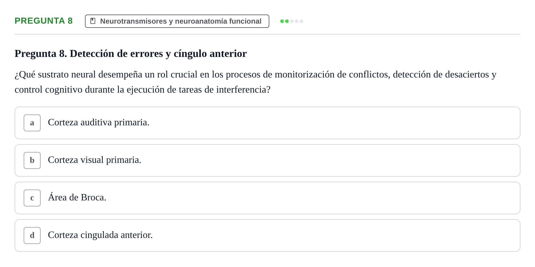 Enunciado: Pregunta 8