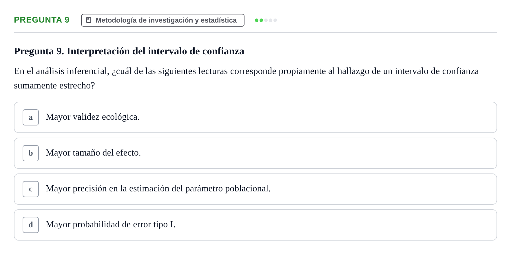 Enunciado: Pregunta 9