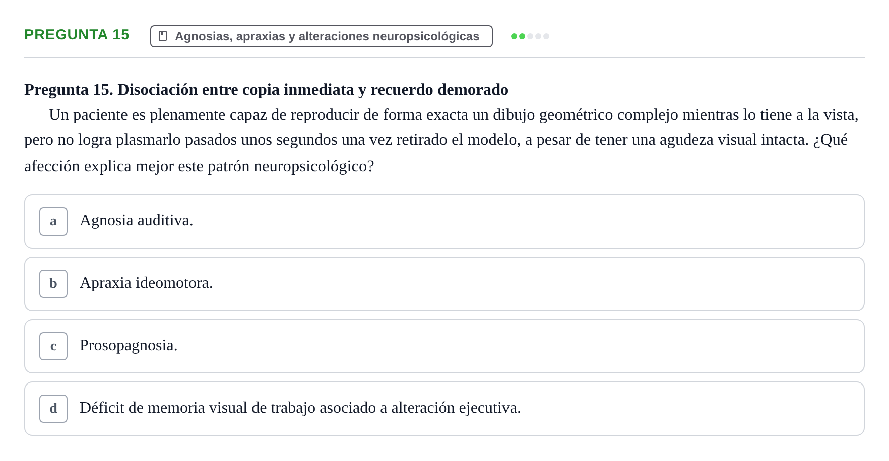Enunciado: Pregunta 15